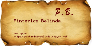 Pinterics Belinda névjegykártya